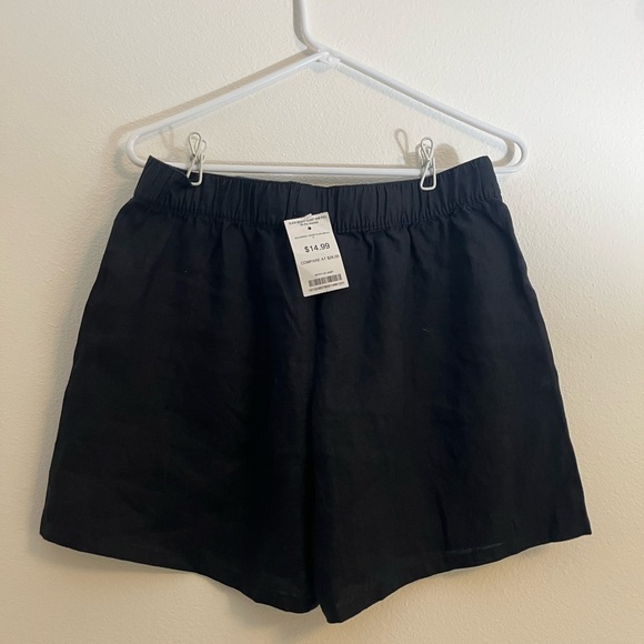 Telluride Clothing Co Black 100% Linen Shorts - Picture 1 of 6